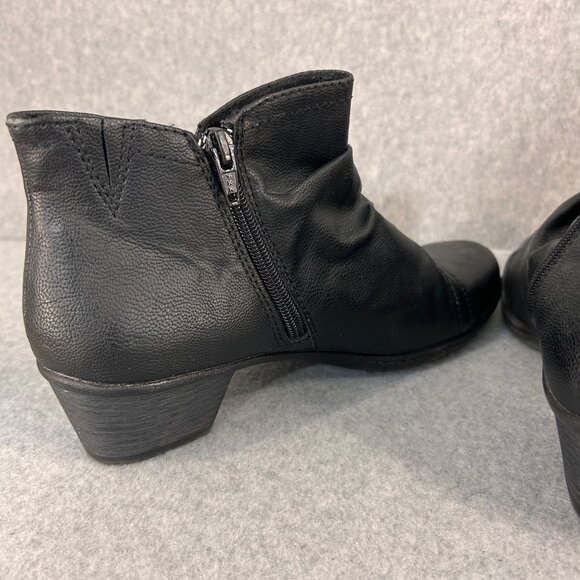 Earth Origins Womens Size 9 M Black Booties Boots Low Heeled Maggie Side Zip - Picture 6 of 16